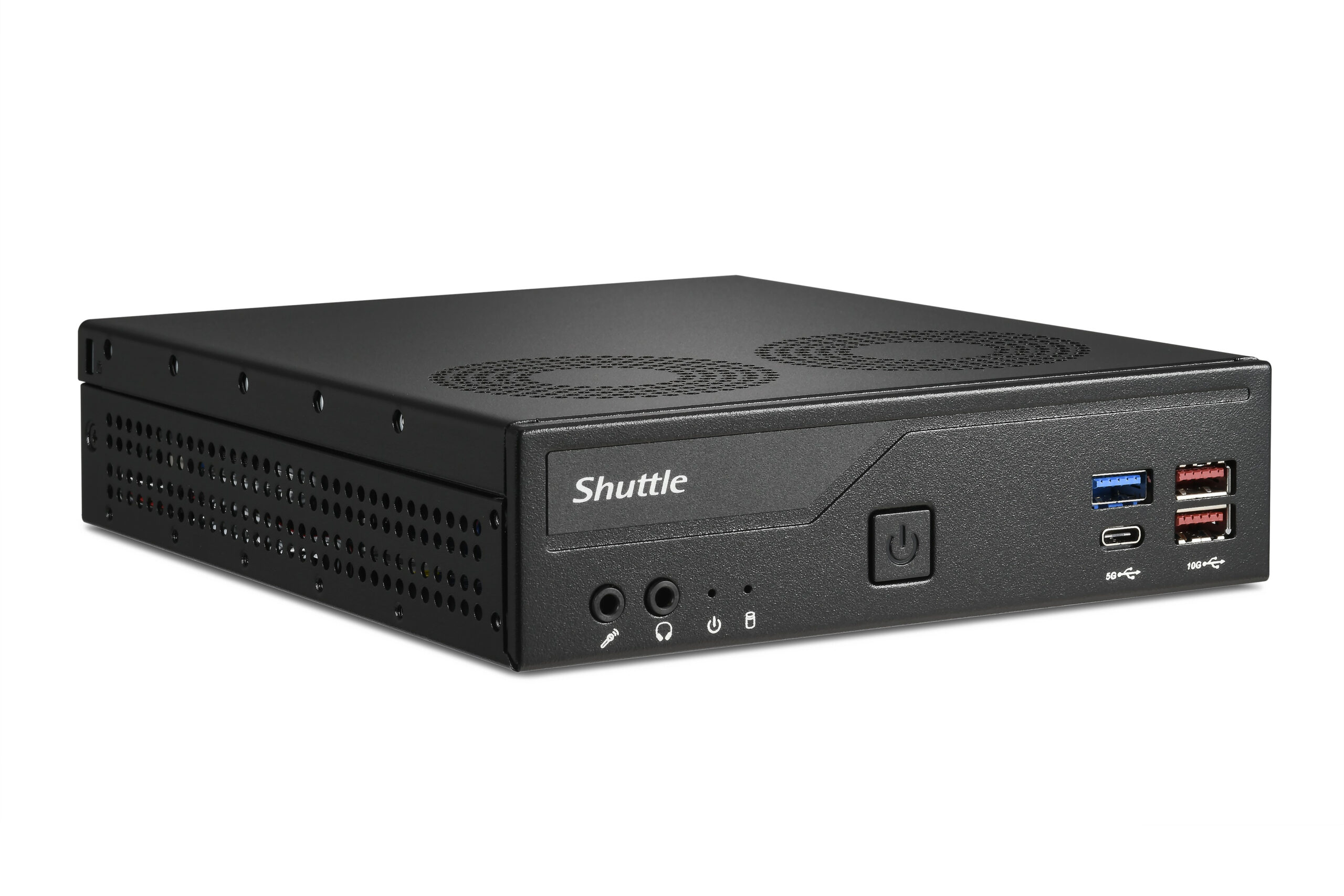 Shuttle Slim PC DH770 , S1700, 2x HDMI, 2x DP , 2x 2.5G LAN, 2x COM, 8x USB, 1x 2.5", 2x M.2, 24/7 permanent operation, incl. VESA - Afbeelding 3