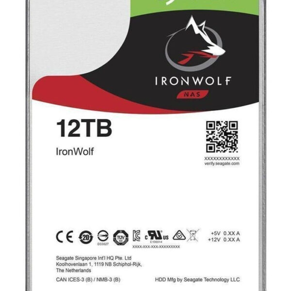 Seagate IronWolf internal hard drive 12 TB 256 MB 3.5" Serial ATA III (ST12000VN0008)