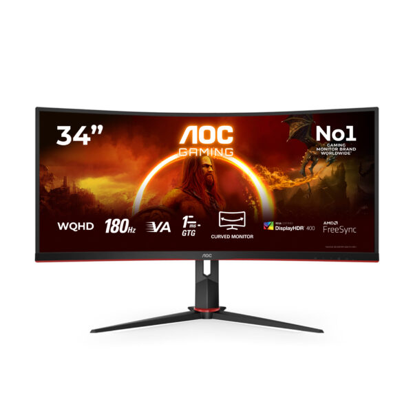 AOC Gaming CU34G2XP/BK skarm - WLED -