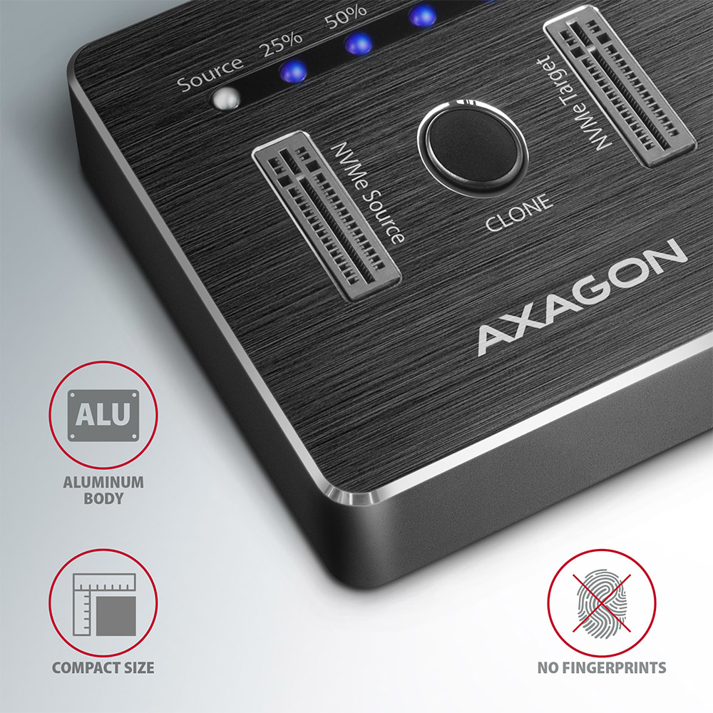 Axagon ADSA-M2C storage drive docking station USB 3.2 Gen 2 (3.1 Gen 2) Type-C - Afbeelding 4