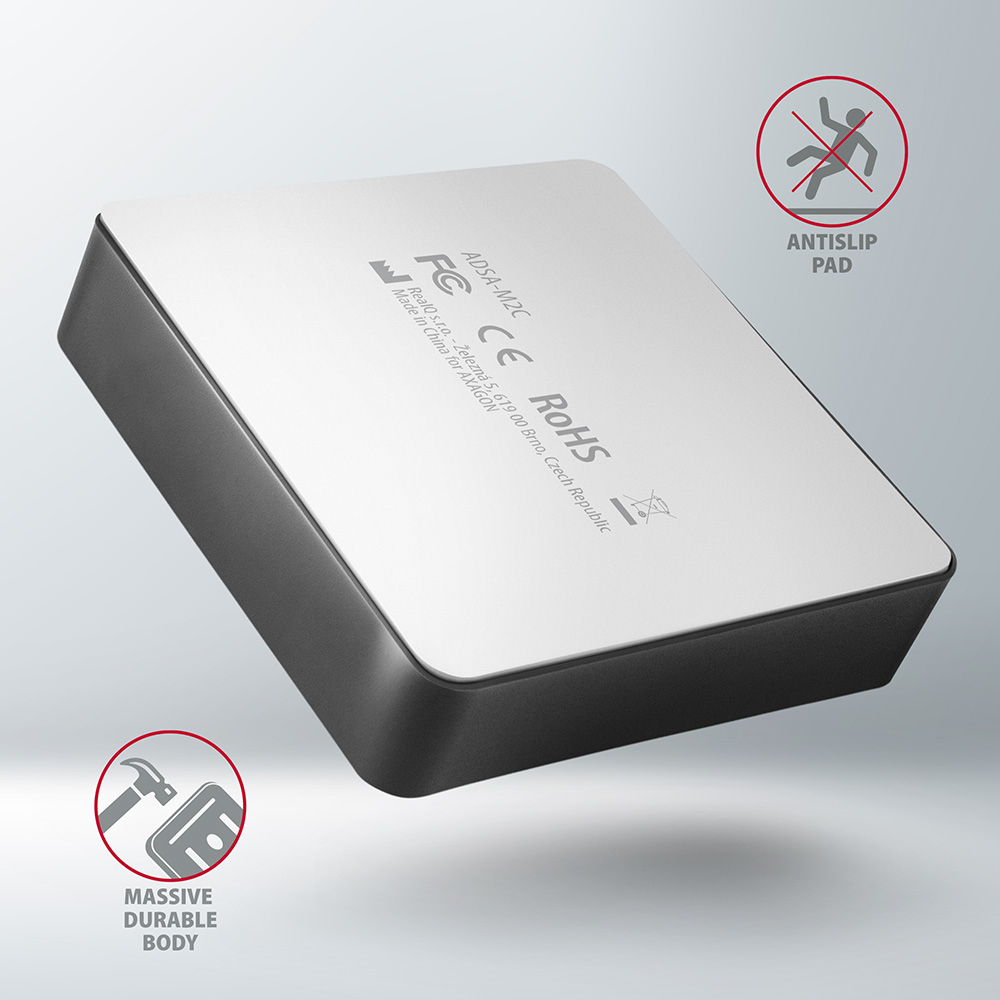 Axagon ADSA-M2C storage drive docking station USB 3.2 Gen 2 (3.1 Gen 2) Type-C - Afbeelding 7