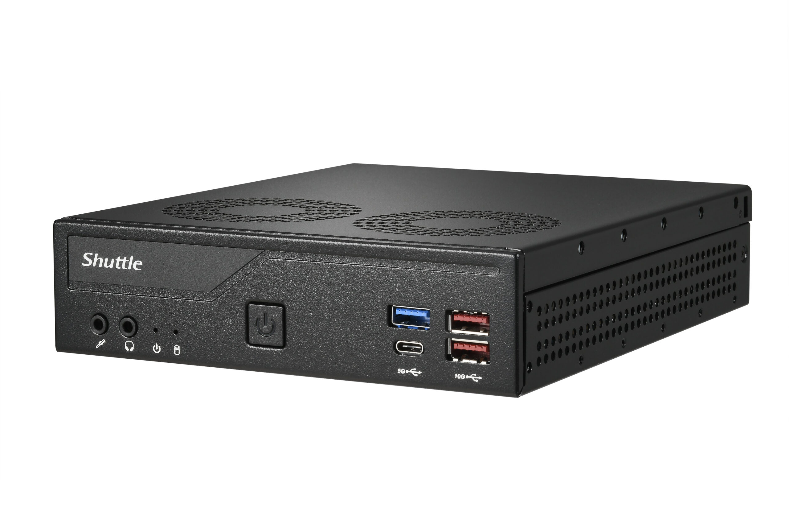 Shuttle Slim PC DH770 , S1700, 2x HDMI, 2x DP , 2x 2.5G LAN, 2x COM, 8x USB, 1x 2.5", 2x M.2, 24/7 permanent operation, incl. VESA - Afbeelding 4