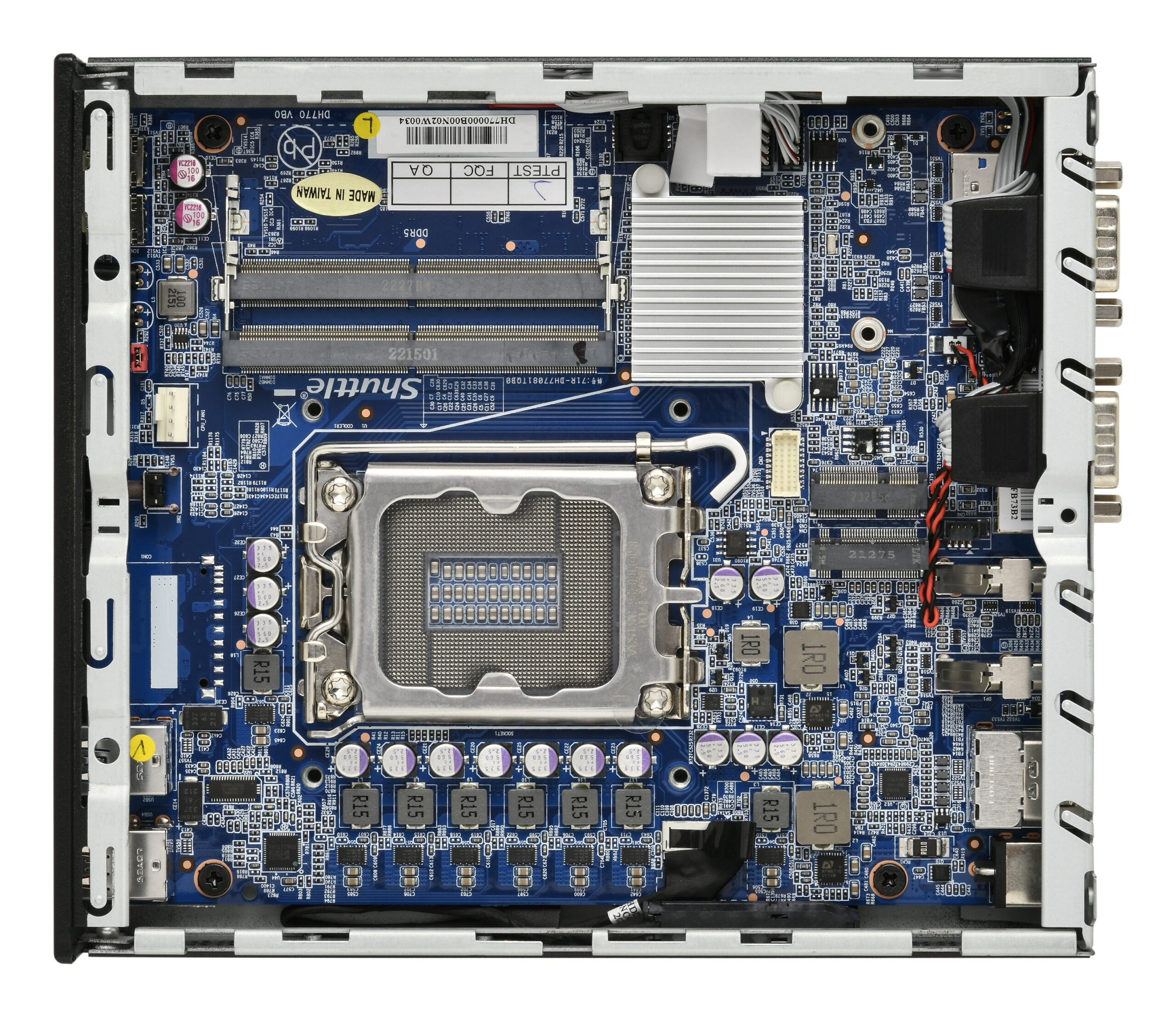 Shuttle Slim PC DH770 , S1700, 2x HDMI, 2x DP , 2x 2.5G LAN, 2x COM, 8x USB, 1x 2.5", 2x M.2, 24/7 permanent operation, incl. VESA - Afbeelding 6