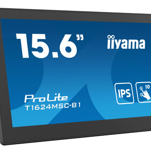 iiyama T1624MSC-B1 computer monitor 39.6 cm (15.6") 1920 x 1080 pixels Full HD LED Touchscreen Black