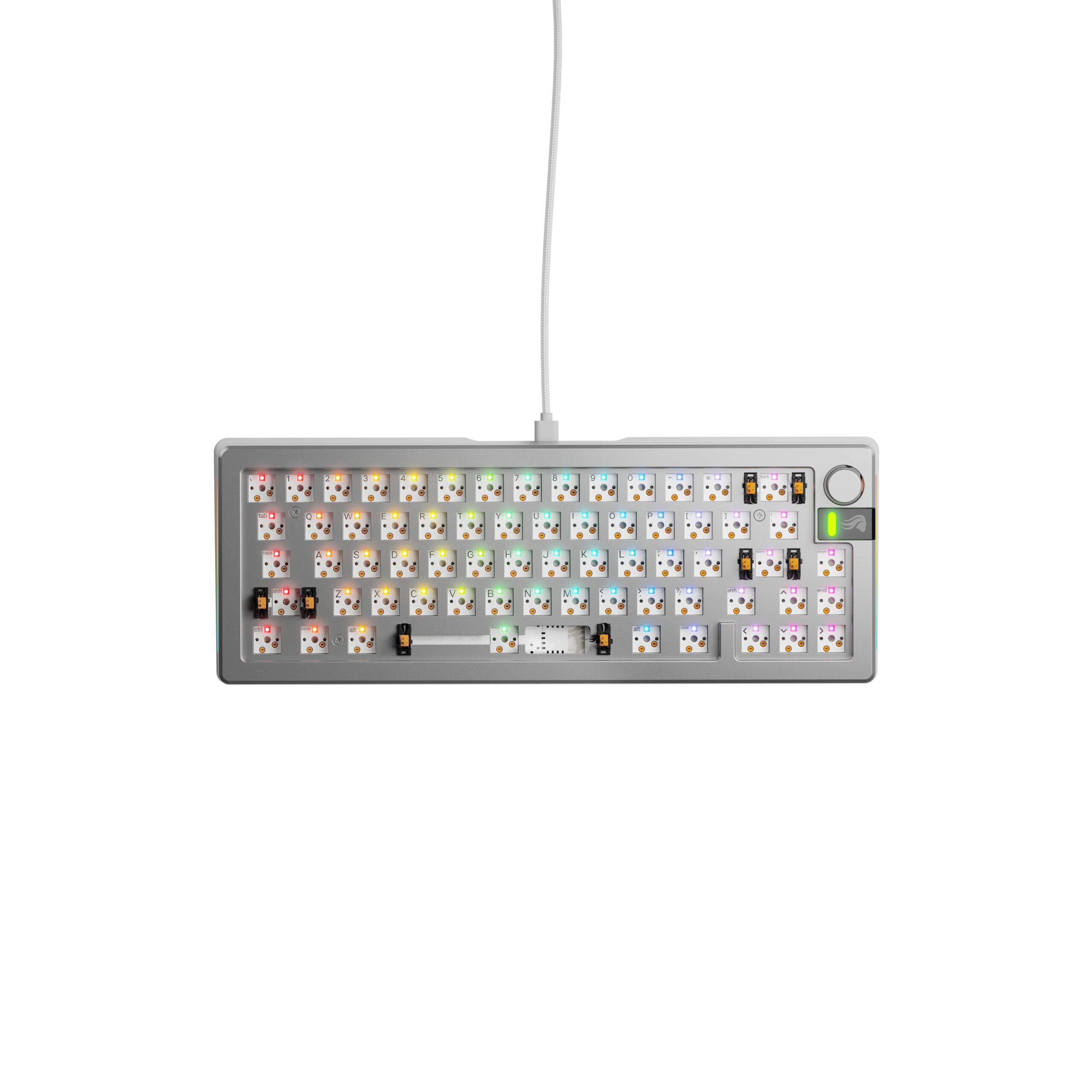 Glorious Gaming GMMK 3 PRO 65% Barebones Wired Silver - US - Afbeelding 2