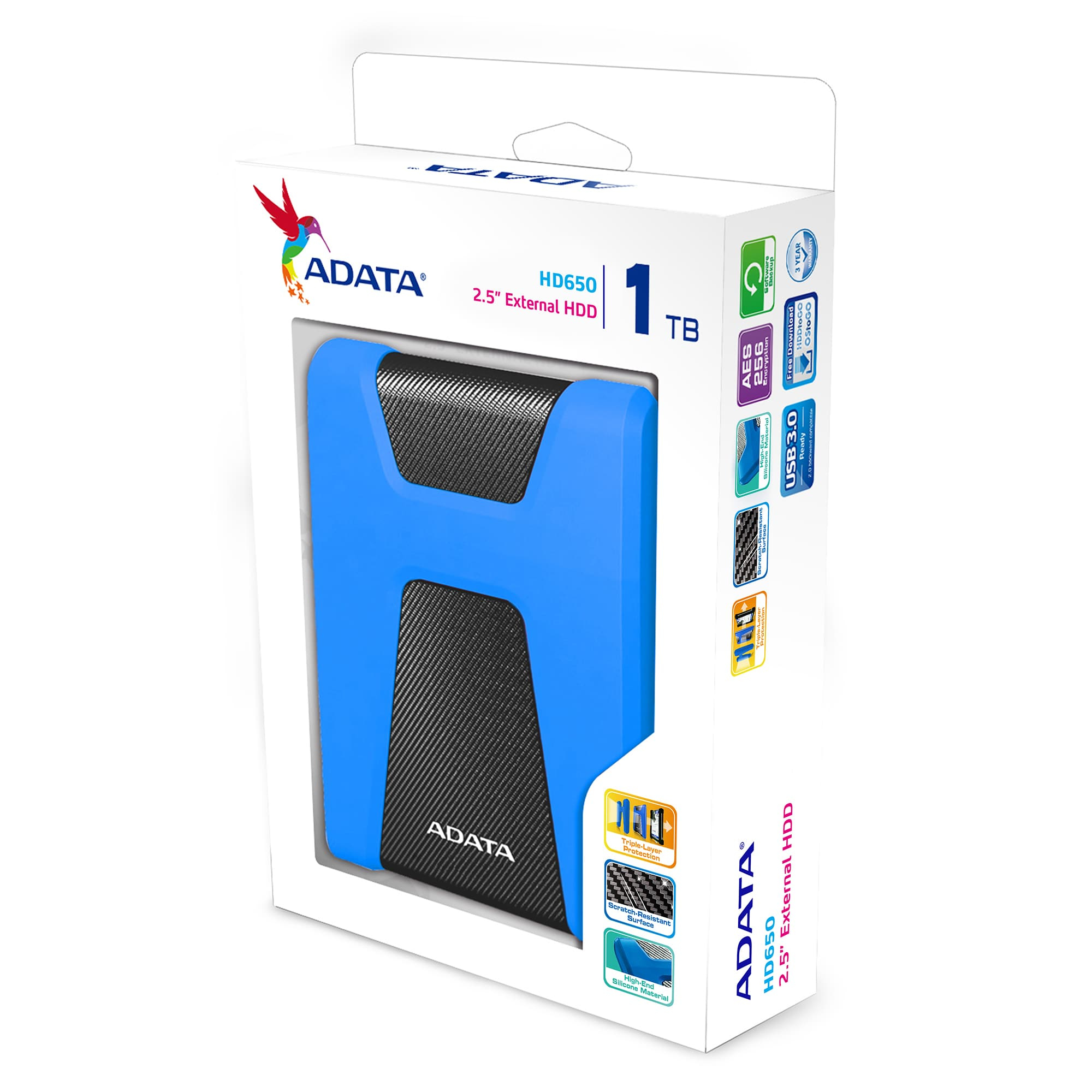 ADATA HD650 external hard drive 1000 GB Blue - Afbeelding 7
