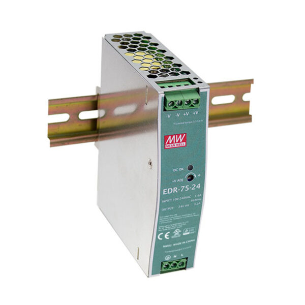 LevelOne 24V DC Industrial Power Supply, 75W, DIN-Rail