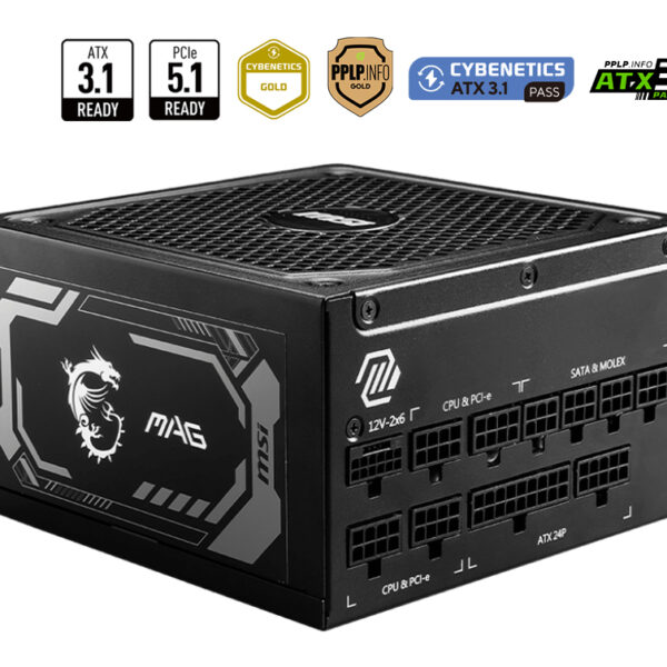 MSI MAG A1250GL PCIE5 power supply unit 1250 W 24-pin ATX ATX Black