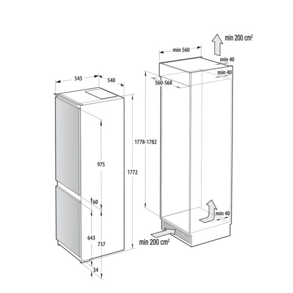 Gorenje NRKI517E41 Built-in 252 L E White