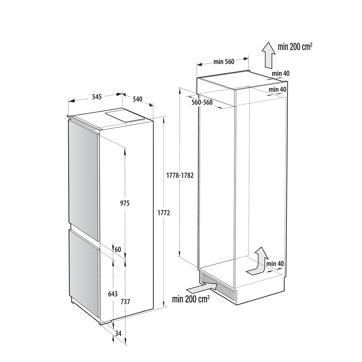 Gorenje NRKI517E41 Built-in 252 L E White
