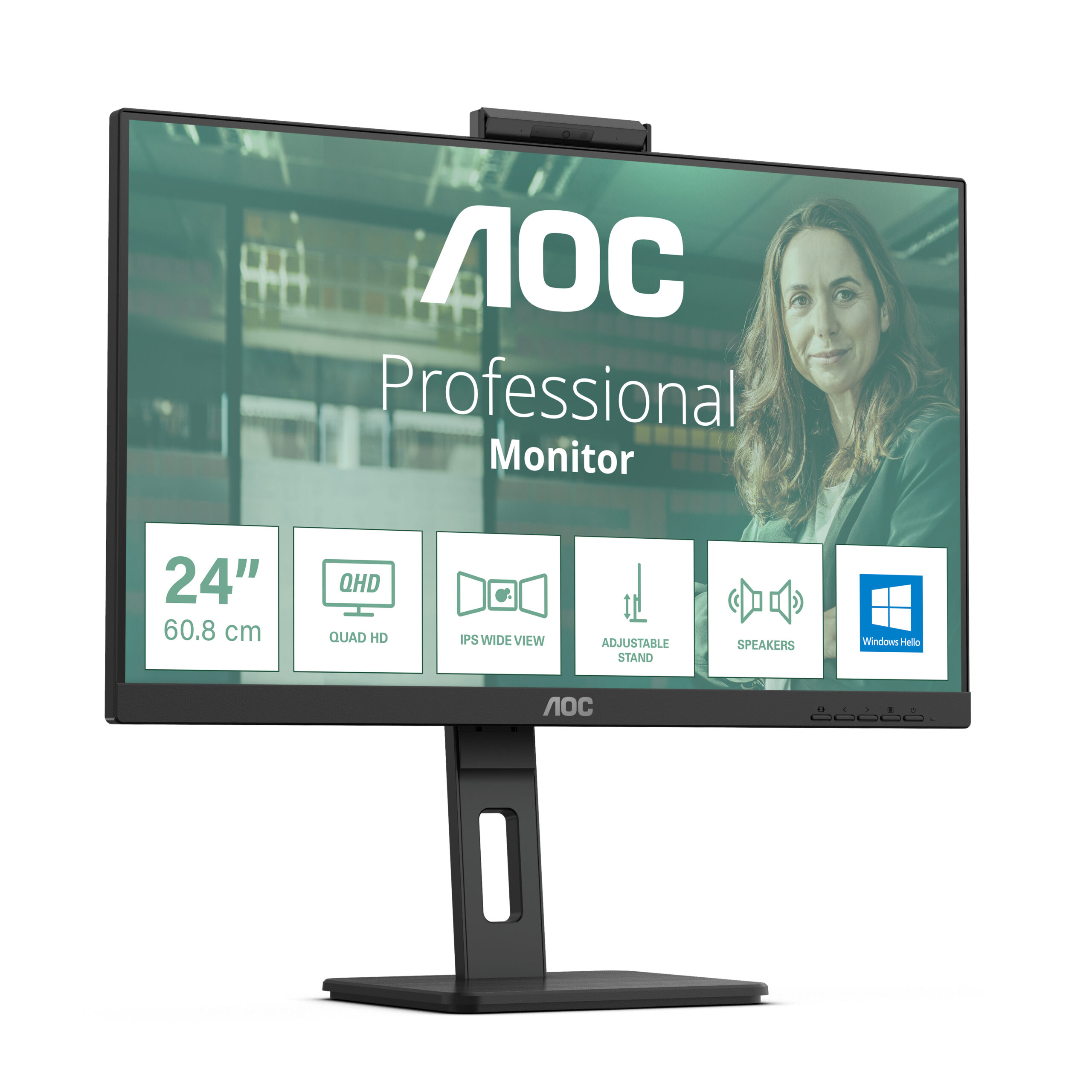 AOC 24P3CW computer monitor 60.5 cm (23.8") 1920 x 1080 pixels Full HD LED Black - Afbeelding 2