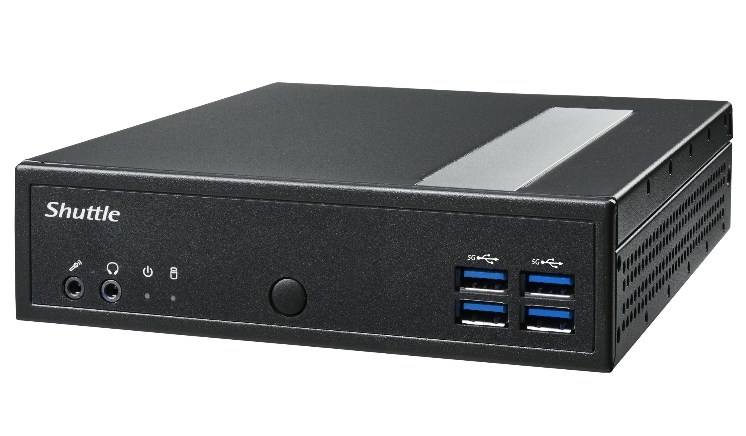 Shuttle XPC slim Barebone DL40N, Intel N150, 1x DDR5, 2x LAN (2x 2.5Gbit), 2xCOM,1xHDMI,1xDP, 1x VGA, fanless, 24/7 permanent operation