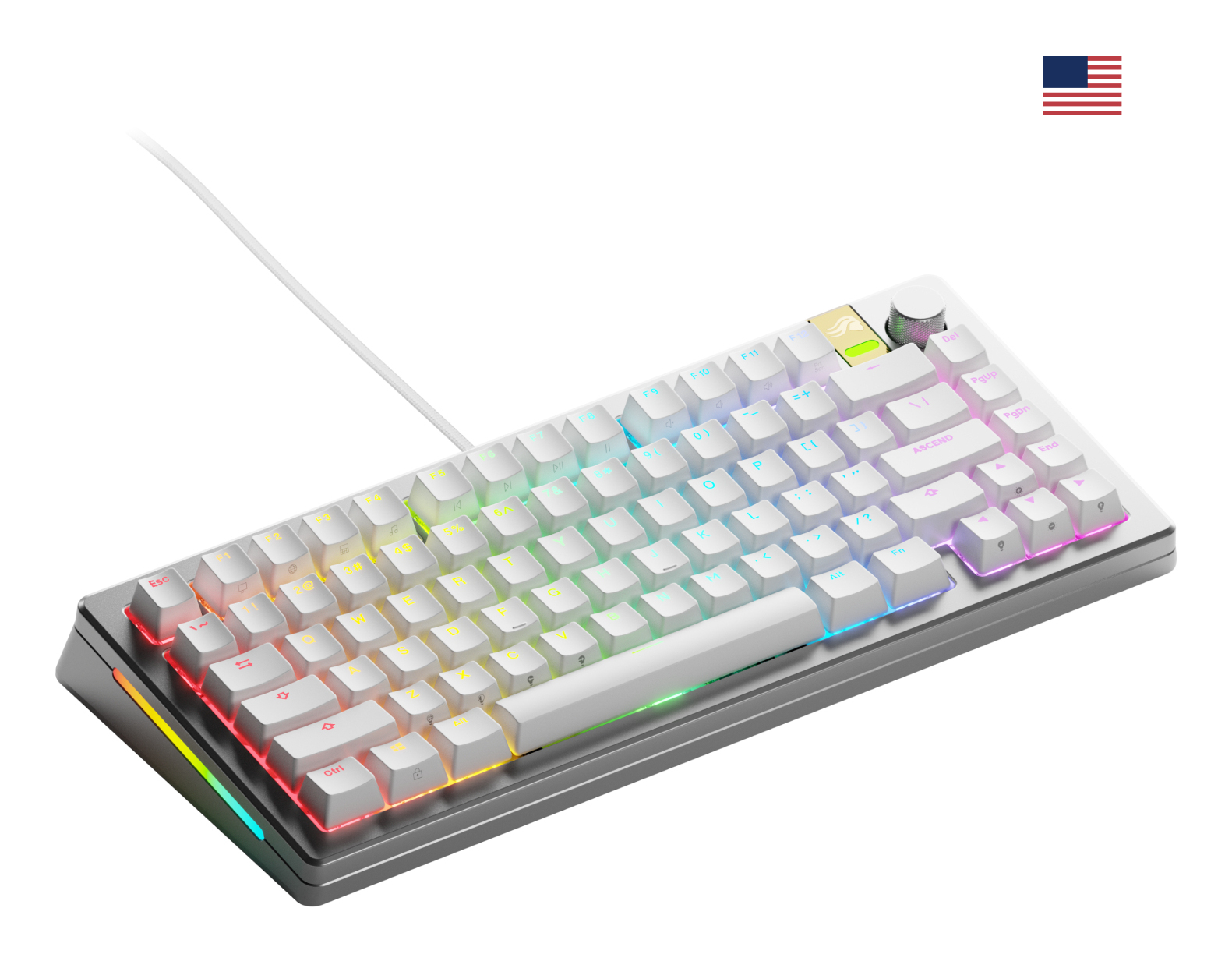 Glorious Gaming GMMK 3 PRO HE 75% Prebuilt Wired Silver - US