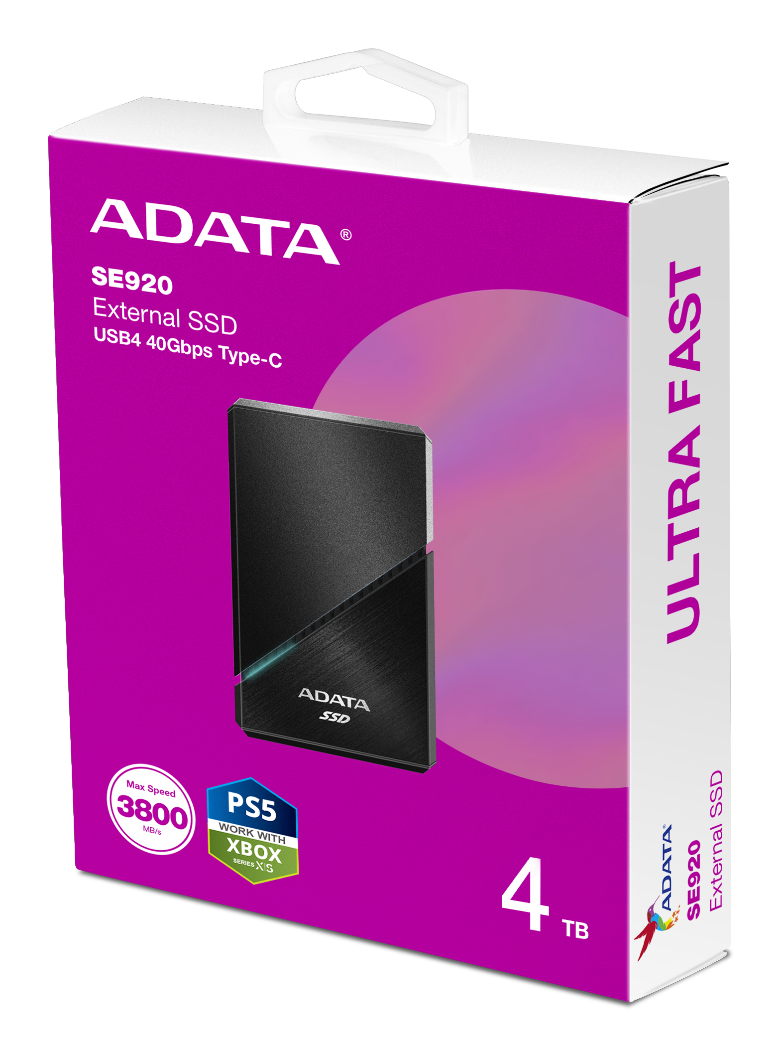 ADATA SE920 Thunderbolt technology 4 TB USB Type-C USB4 Gen 3x2 Black - Afbeelding 9