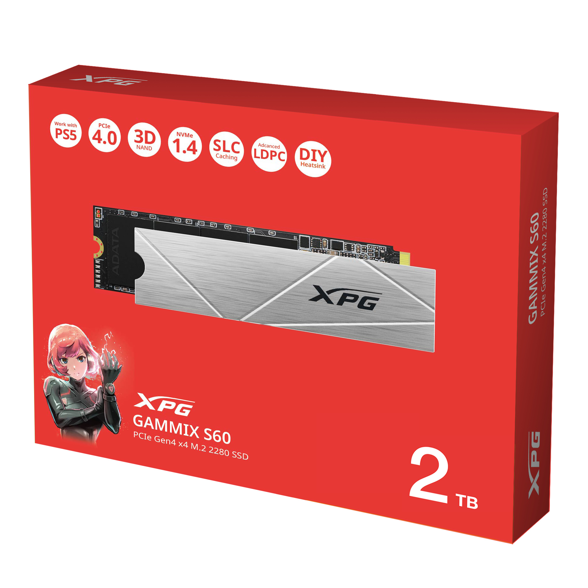 XPG GAMMIX S60 2 TB M.2 PCI Express 4.0 NVMe 3D NAND - Afbeelding 8