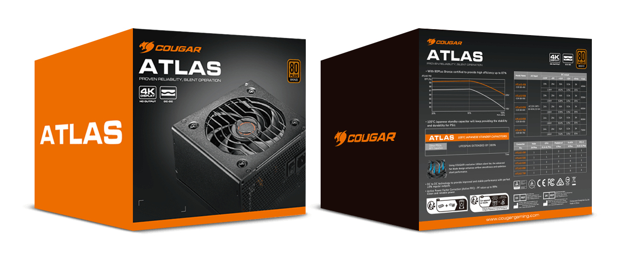 COUGAR Power Supply ATLAS 750W ATX / 80 Plus Bronze - Afbeelding 8