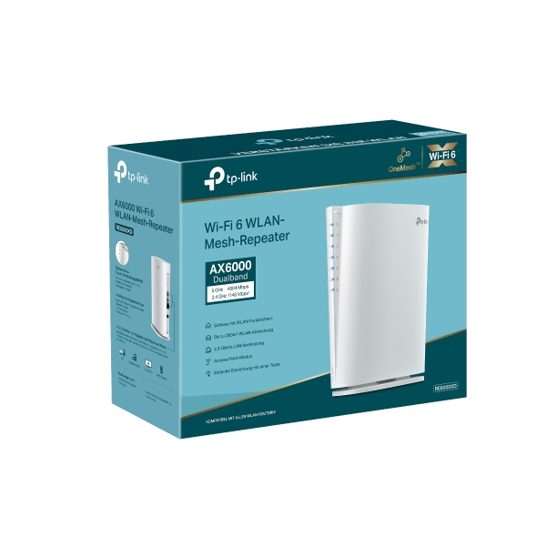 TP-Link AX6000 Mesh Wi-Fi 6 White 1000, 2500 Mbit/s - Afbeelding 5