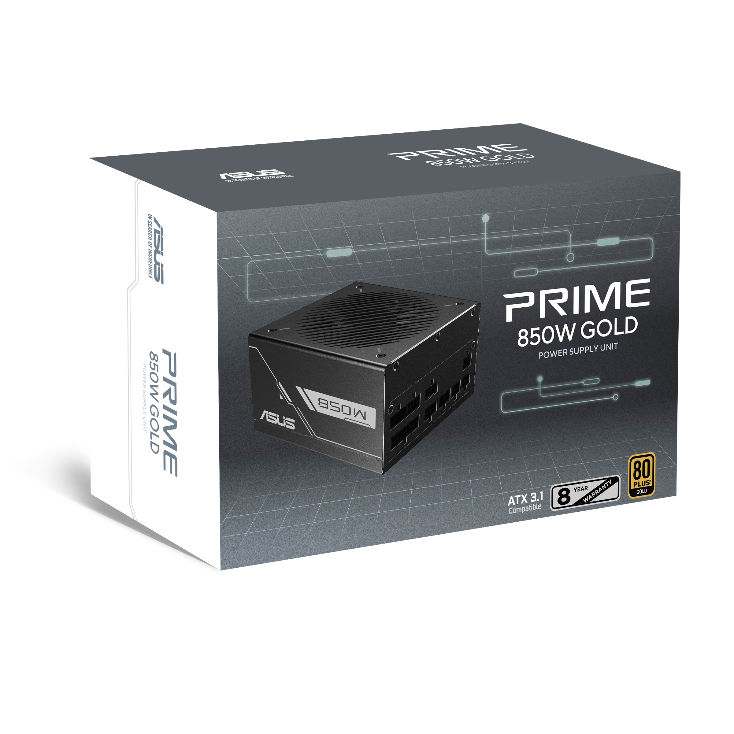 ASUS Prime -850G power supply unit 850 W 20+4 pin ATX ATX Black - Afbeelding 11