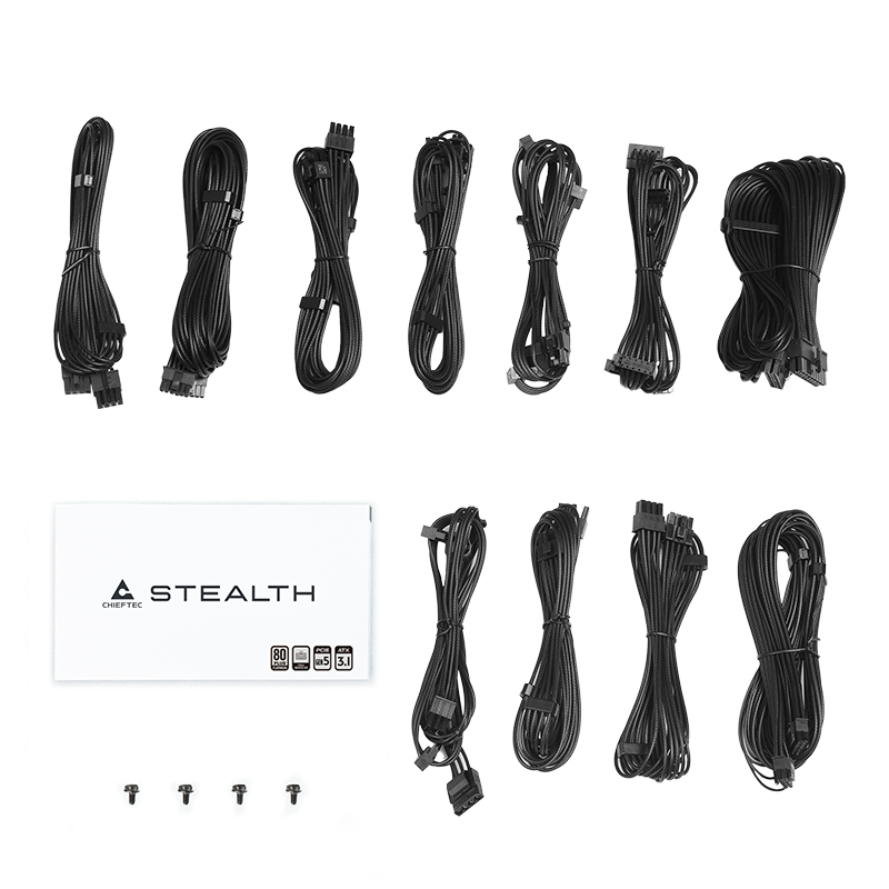 Chieftec Stealth 1200W Vega M Series SPX-1200-FC 80+ Platin power supply unit 24-pin ATX ATX Black - Afbeelding 7