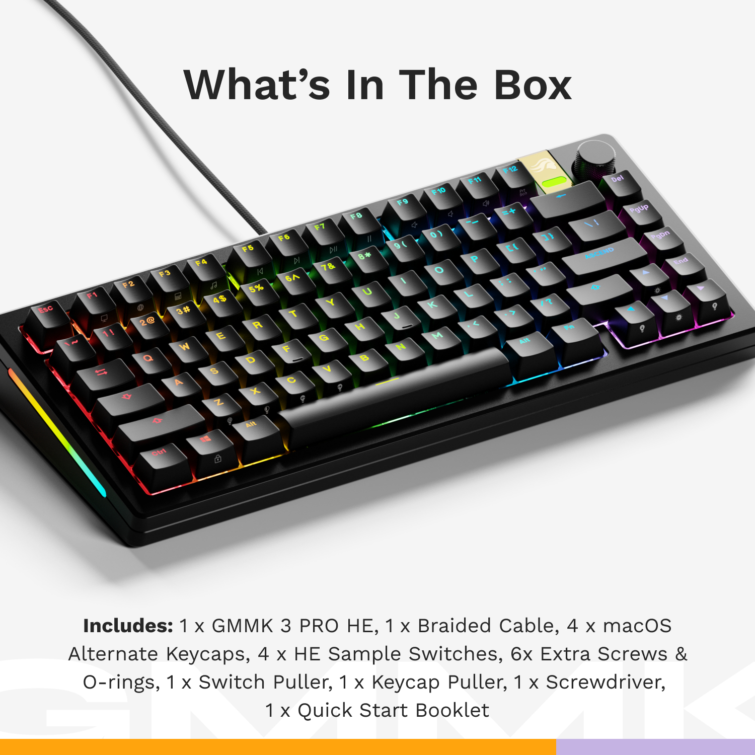 Glorious Gaming GMMK 3 PRO HE 75% Prebuilt Wired Black - US - Afbeelding 8