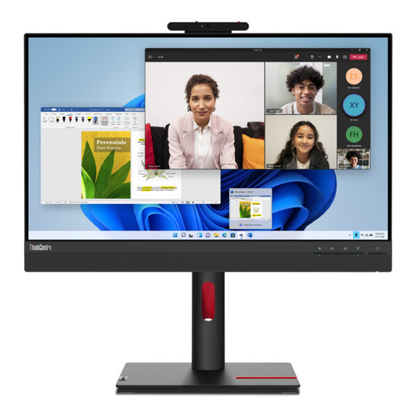 Lenovo ThinkCentre Tiny-In-One 24 LED display 60.5 cm (23.8") 1920 x 1080 pixels Full HD Touchscreen Black