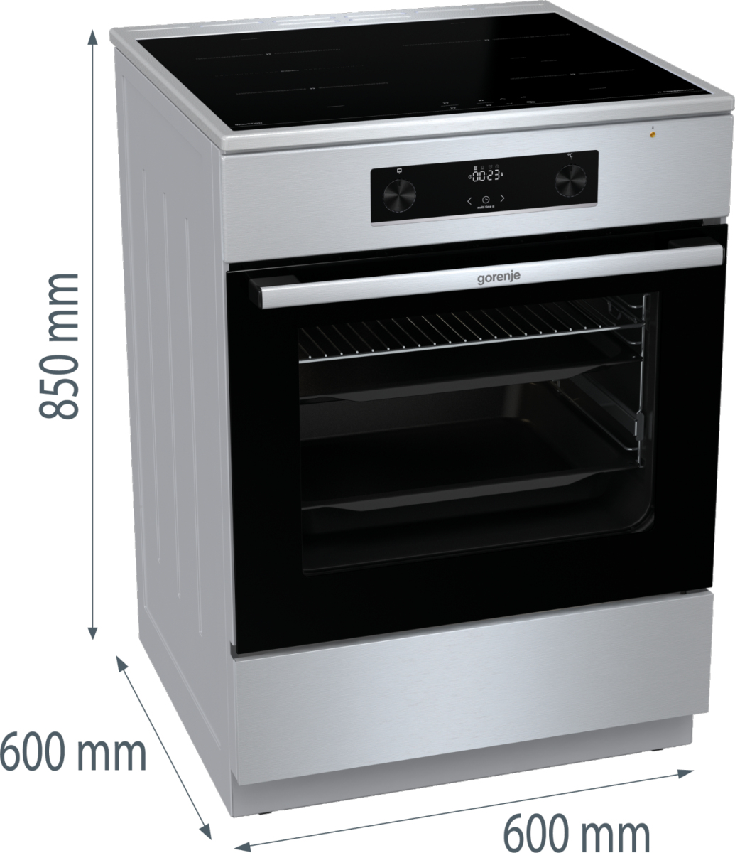 Gorenje GEIT6C60XPG cooker Freestanding cooker Zone induction hob A - Afbeelding 7