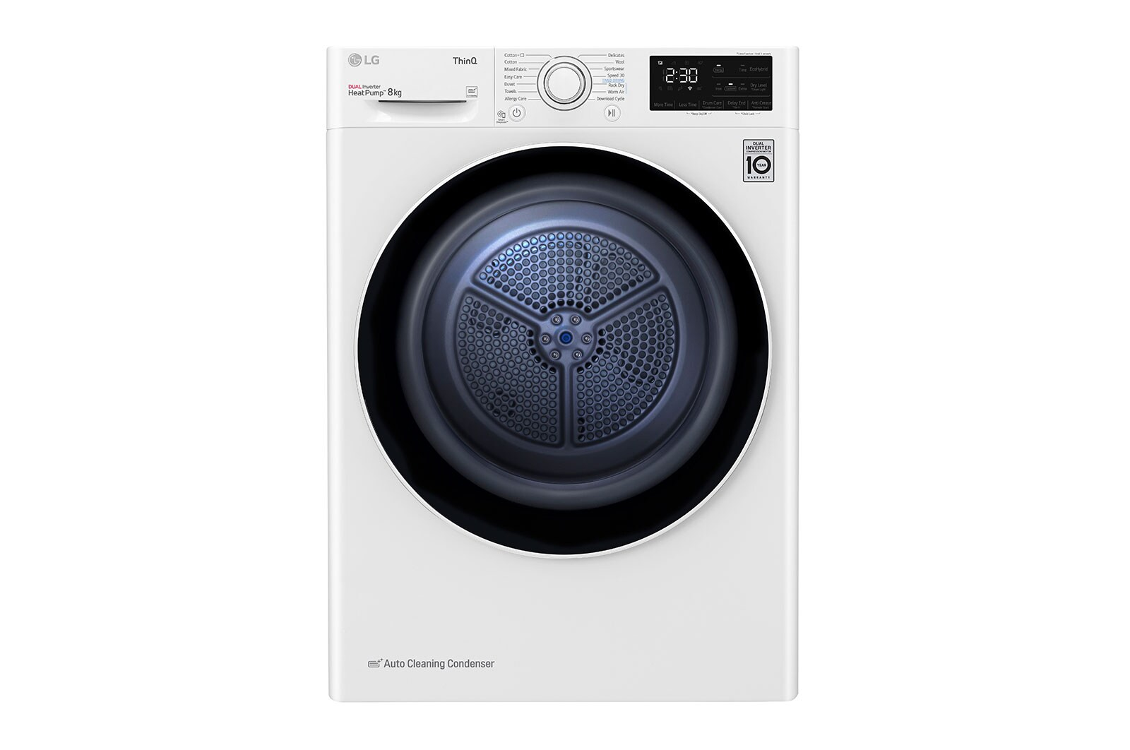 LG RH80V3AV6N tumble dryer Freestanding Front-load 8 kg White