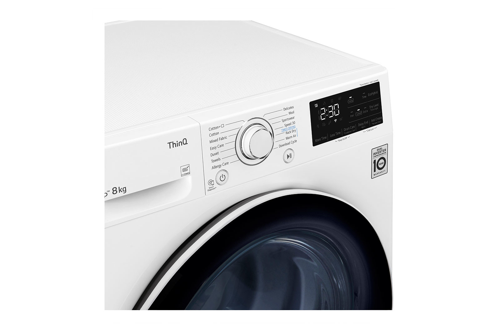 LG RH80V3AV6N tumble dryer Freestanding Front-load 8 kg White - Afbeelding 7