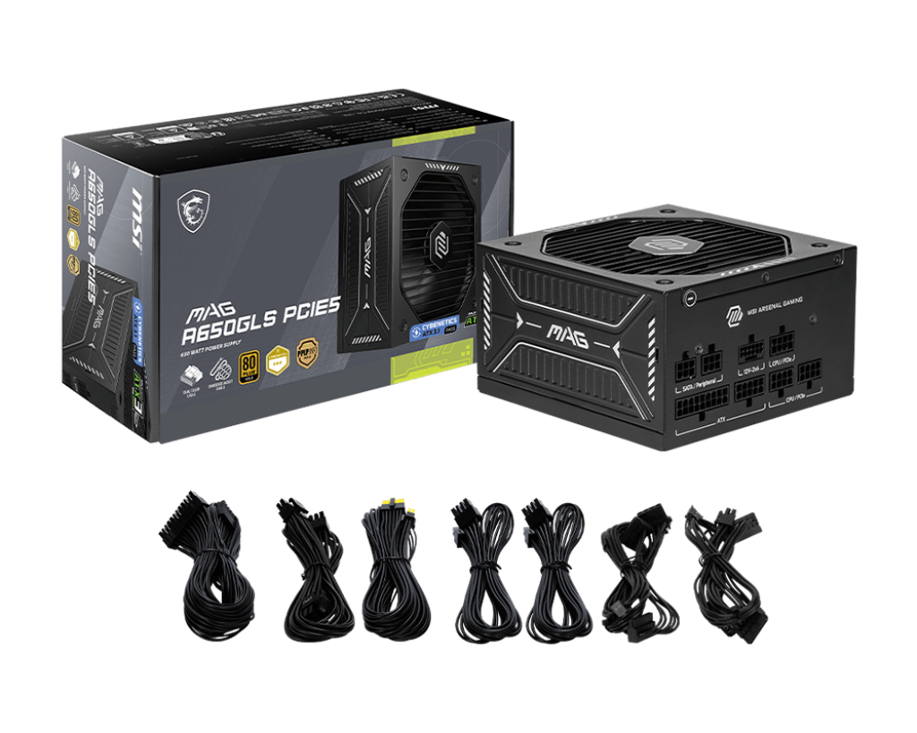 MSI MAG A650GLS PCIE5 power supply unit 650 W 24-pin ATX ATX Black - Afbeelding 5