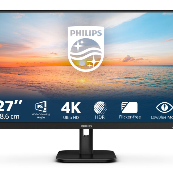 Philips 27E1N1800A/00 computer monitor 68.6 cm (27") 3840 x 2160 pixels 4K Ultra HD LED Black