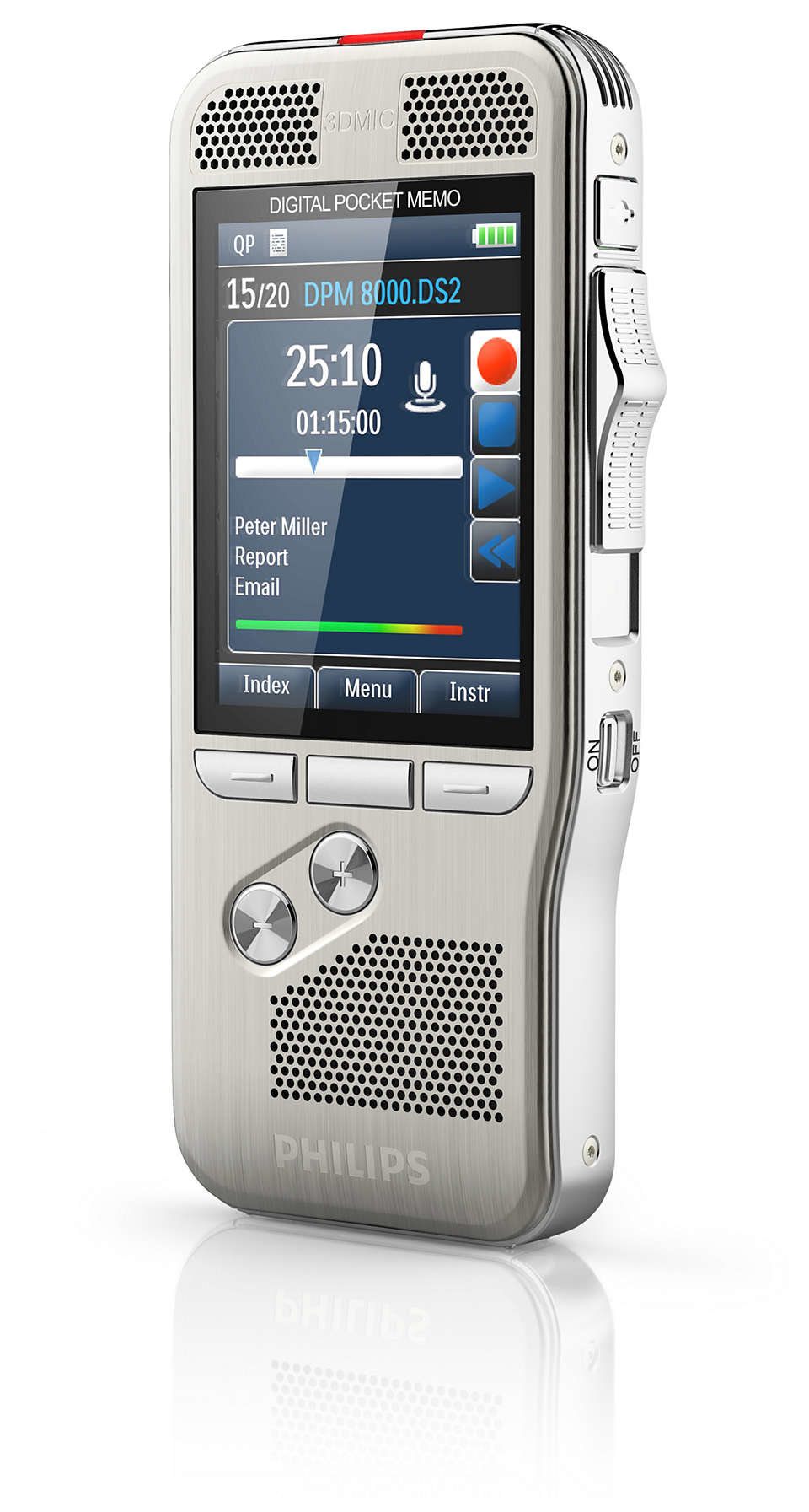 Philips DPM 8300 dictaphone Internal memory Silver - Afbeelding 2