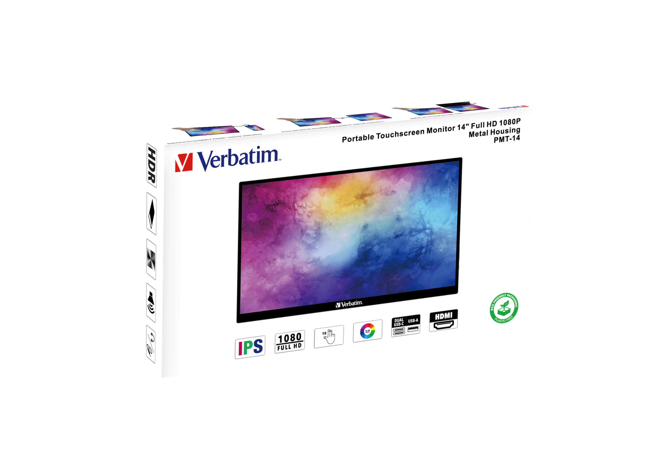 Verbatim 49591 computer monitor 35.6 cm (14") 1920 x 1080 pixels Full HD LCD Touchscreen Black - Afbeelding 6