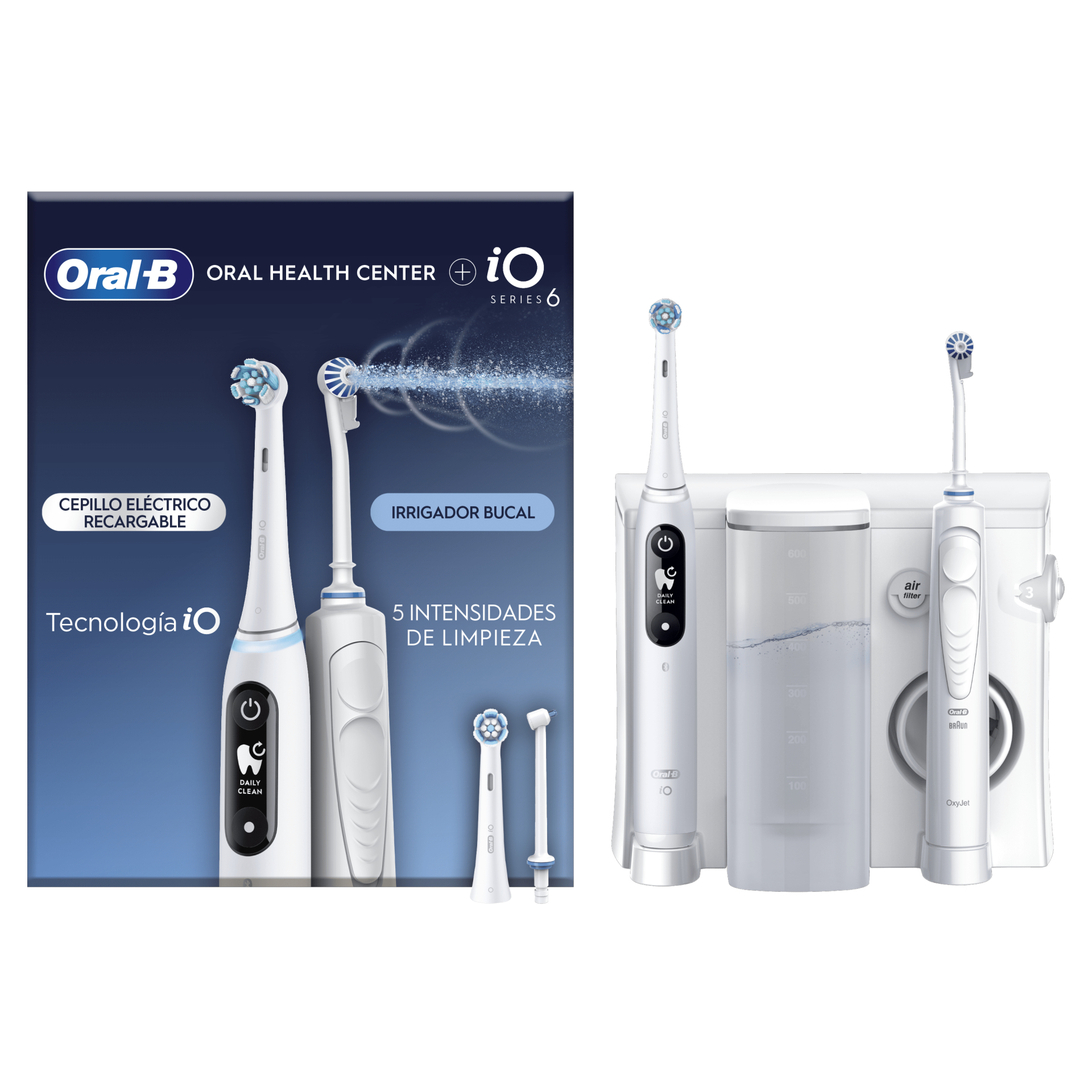 Oral-B iO6 & OxyJet Adult Rotating-oscillating toothbrush White