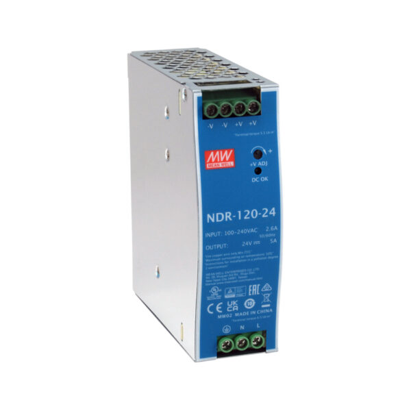 LevelOne 24V DC Industrial Power Supply, 120W, DIN-Rail,-20 ~ +70 ℃