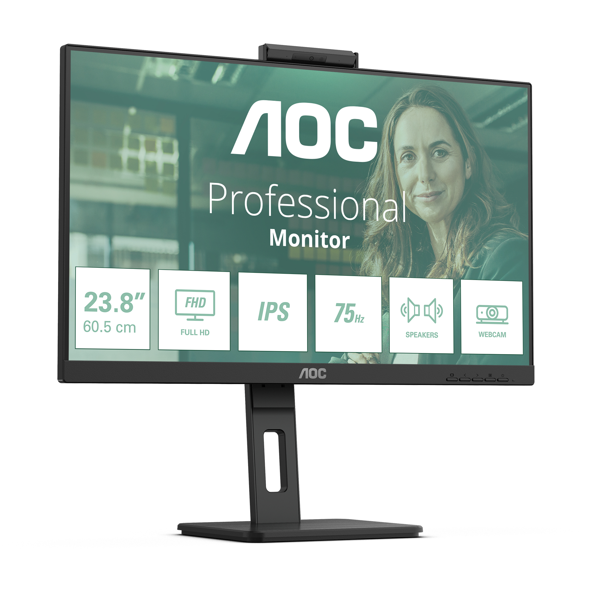 AOC 24P3QW computer monitor 60.5 cm (23.8") 1920 x 1080 pixels Full HD Black - Afbeelding 2