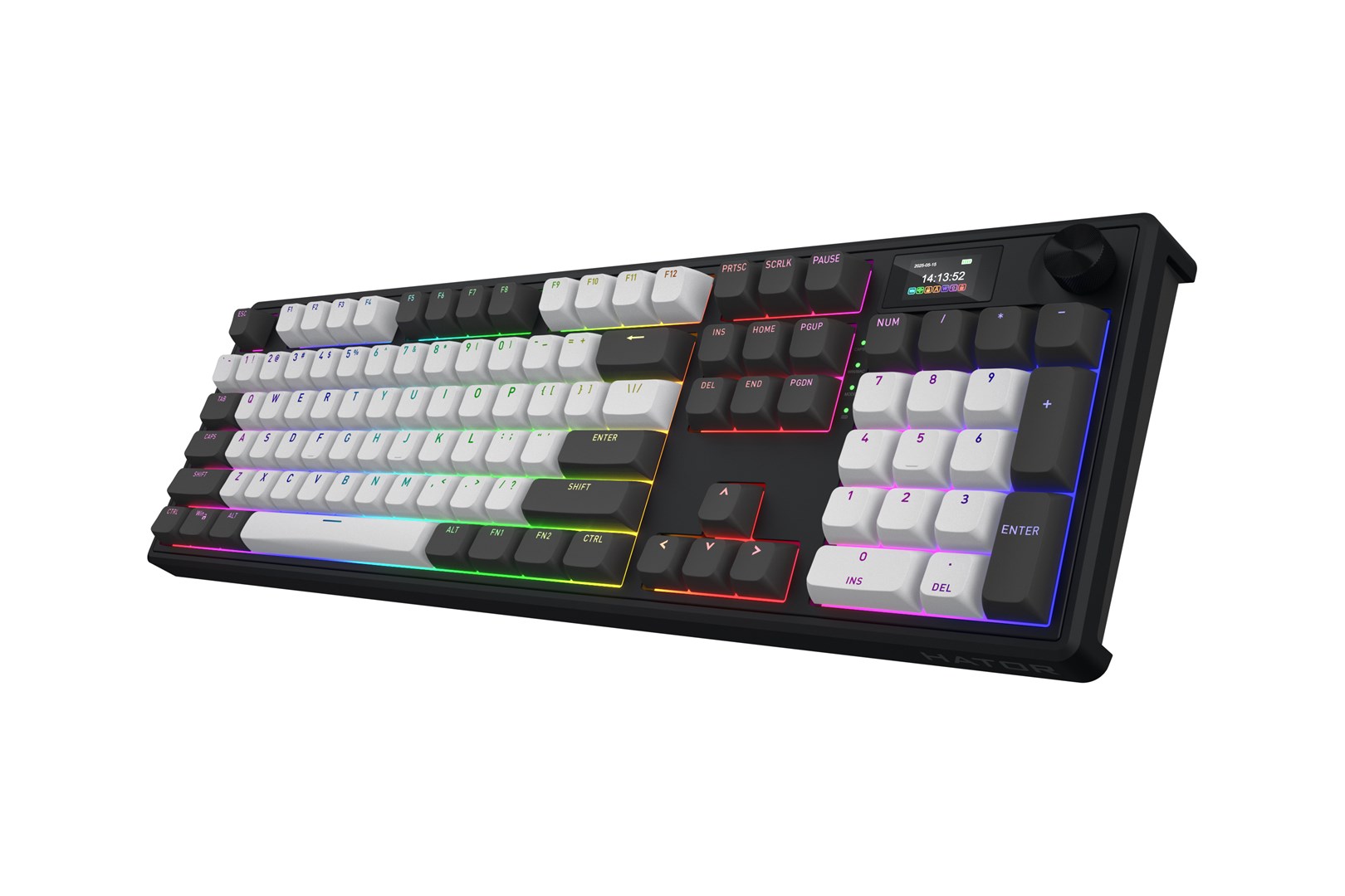 HATOR Skyfall Pro Wireless 100 keyboard Gaming USB + RF Wireless + Bluetooth QWERTY US English Black, Grey - Afbeelding 3