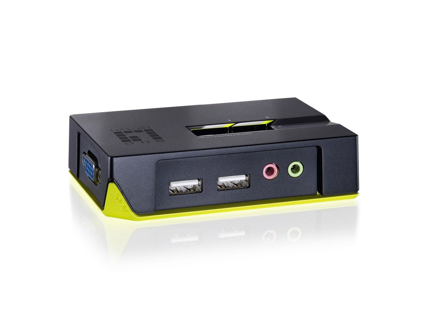 LevelOne 2-Port USB VGA KVM Switch, audio support - Afbeelding 2