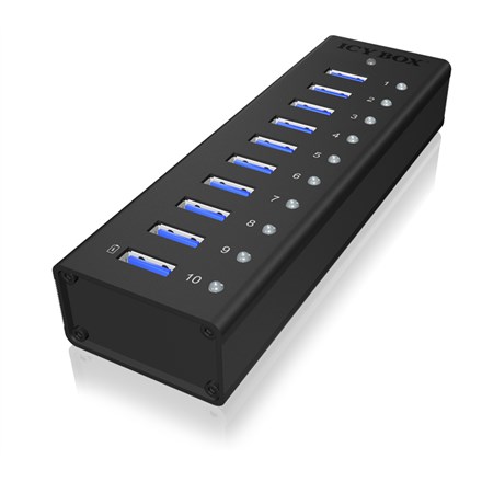 ICY BOX IB-AC6110 USB 3.2 Gen 1 (3.1 Gen 1) Type-B 5000 Mbit/s Black - Afbeelding 2