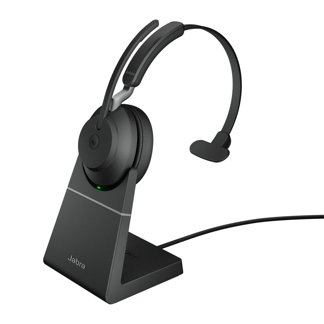 Jabra Evolve2 65 USB-A Black MS Chrg stand Mono - Afbeelding 2