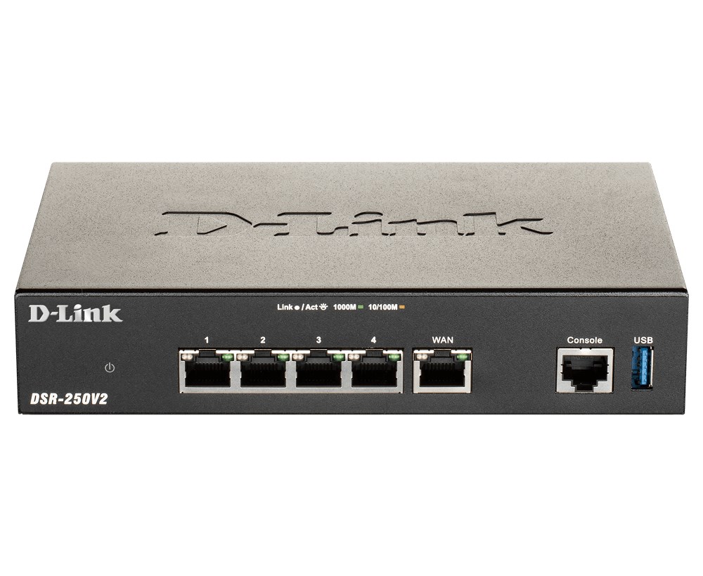D-Link DSR-250V2 wireless router Gigabit Ethernet Black - Afbeelding 2