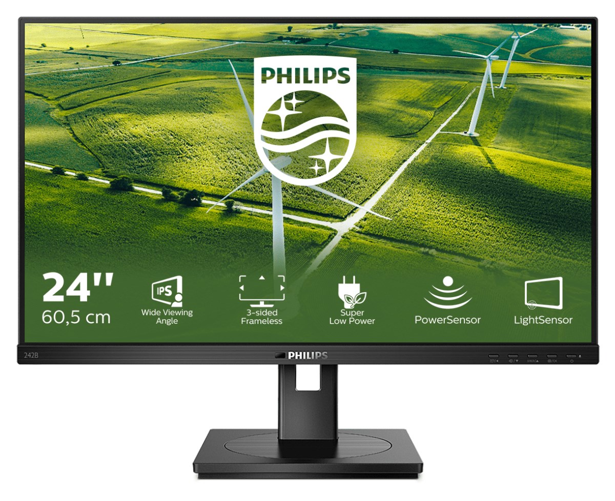Philips 60,5cm (23,8") 242B1G 16:09 DVI+HDMI+DP+USB IPS - Afbeelding 2