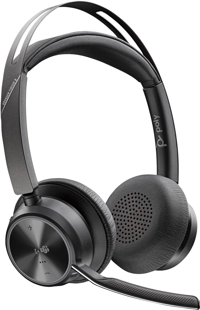 POLY Voyager Focus 2 Microsoft Teams Certified USB-C-C Headset +USB-C/A Adapter - Afbeelding 2