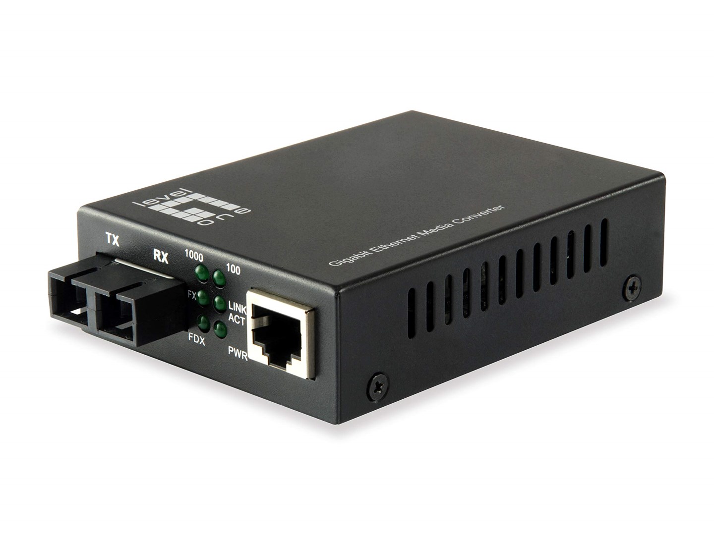 LevelOne RJ45 to SC Gigabit Media Converter, Single-Mode Fiber, 20km - Afbeelding 2