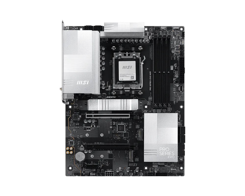 MSI PRO X870E-S EVO WIFI motherboard AMD X870E Socket AM5 ATX - Afbeelding 2