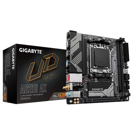 Gigabyte A620I AX 1.0 Processor family AMD Processor socket AM5 DDR5 DIMM Supported hard disk drive interfaces SATA, M.2 Number of SATA connectors 2 - Afbeelding 2