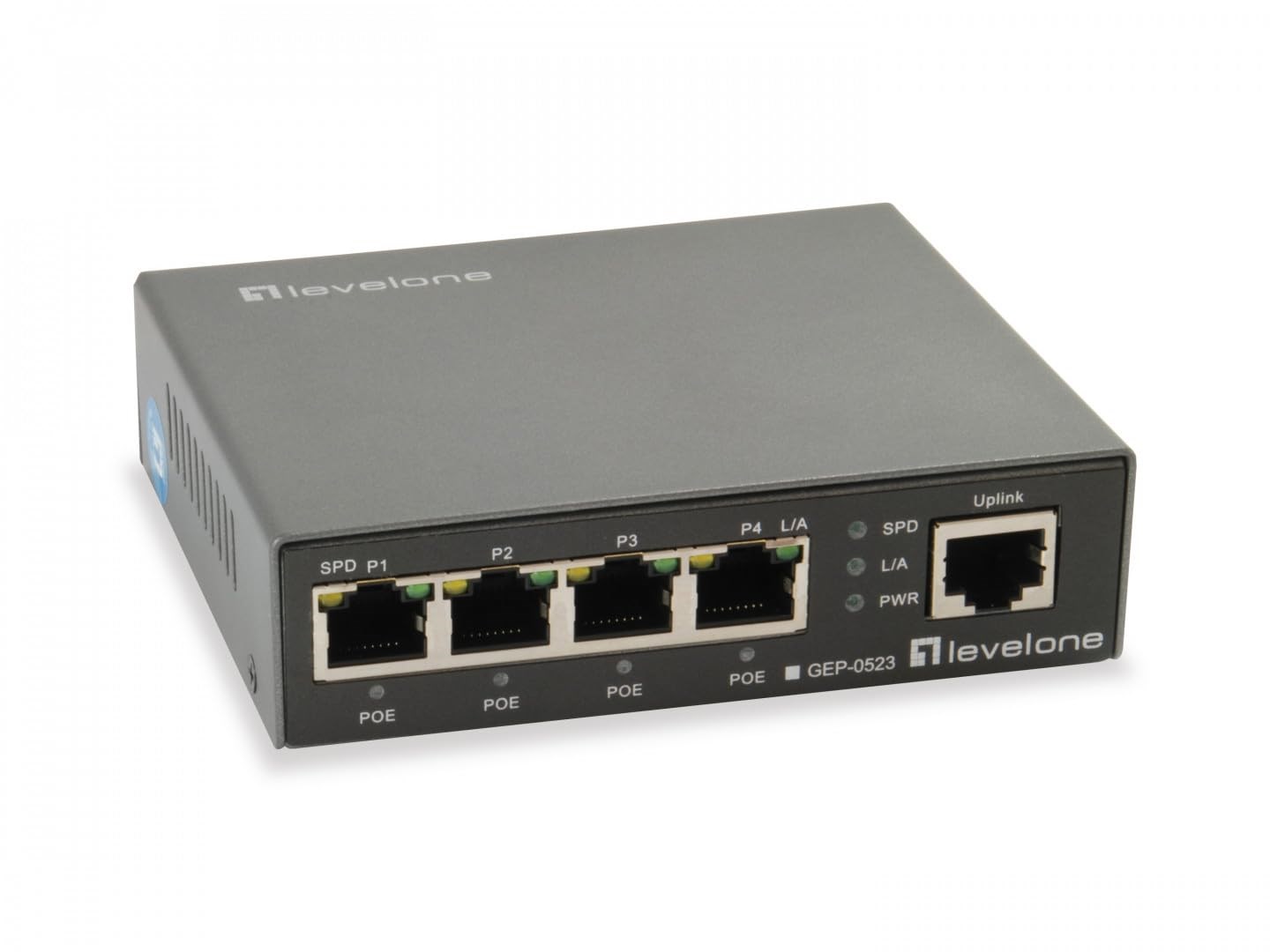 LevelOne 5-Port Gigabit PoE Switch, 802.3at/af PoE, 4 PoE Outputs, 60W - Afbeelding 2