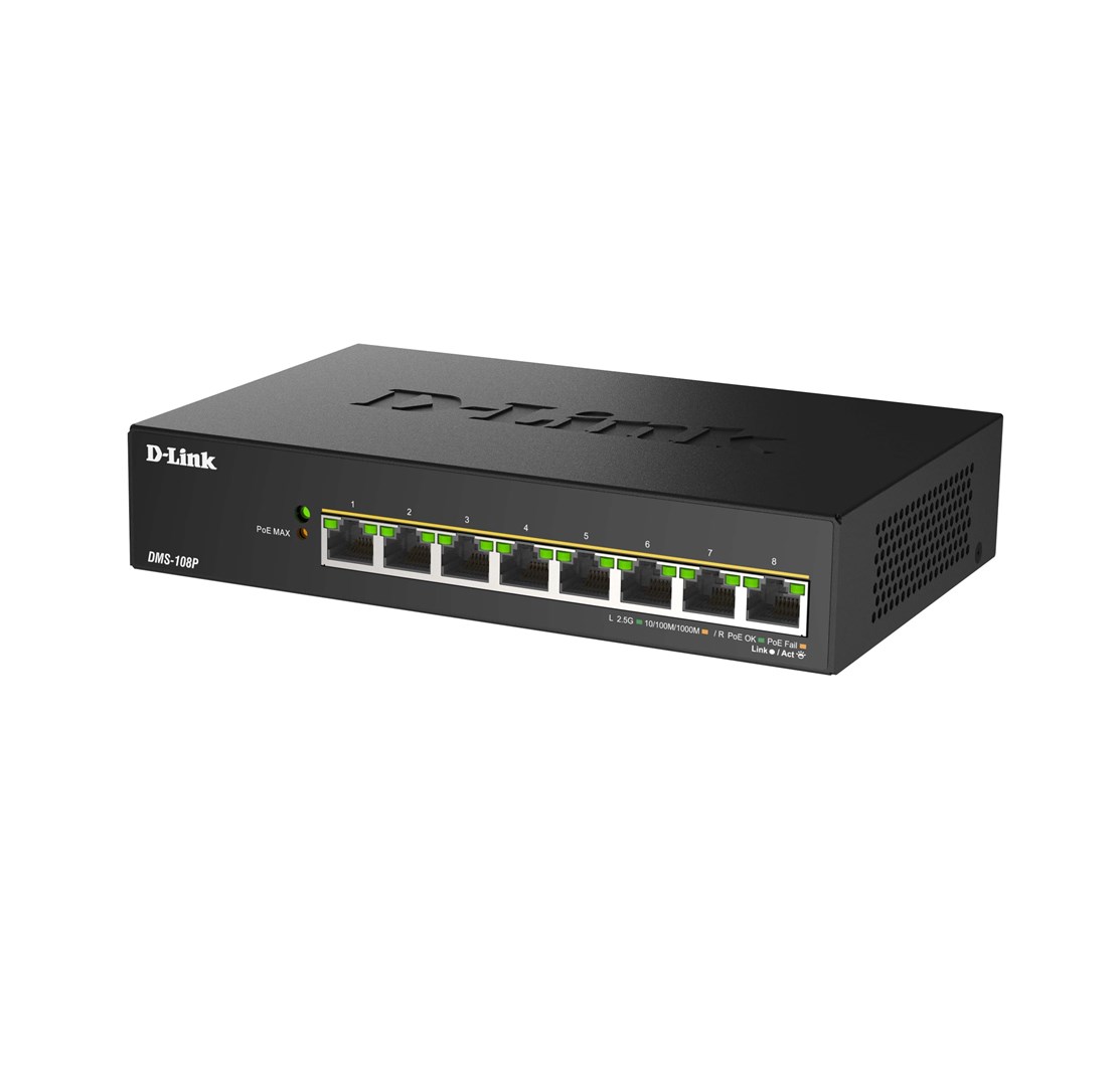 D-Link 8-Port 2.5G Multi-Gigabit PoE++ Unmanaged Switch - Afbeelding 2