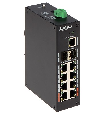 Dahua Technology PFS3211-8GT-120-V2 network switch Unmanaged Gigabit Ethernet (10/100/1000) Power over Ethernet (PoE) Desktop/Wall-Mounting Black - Afbeelding 2