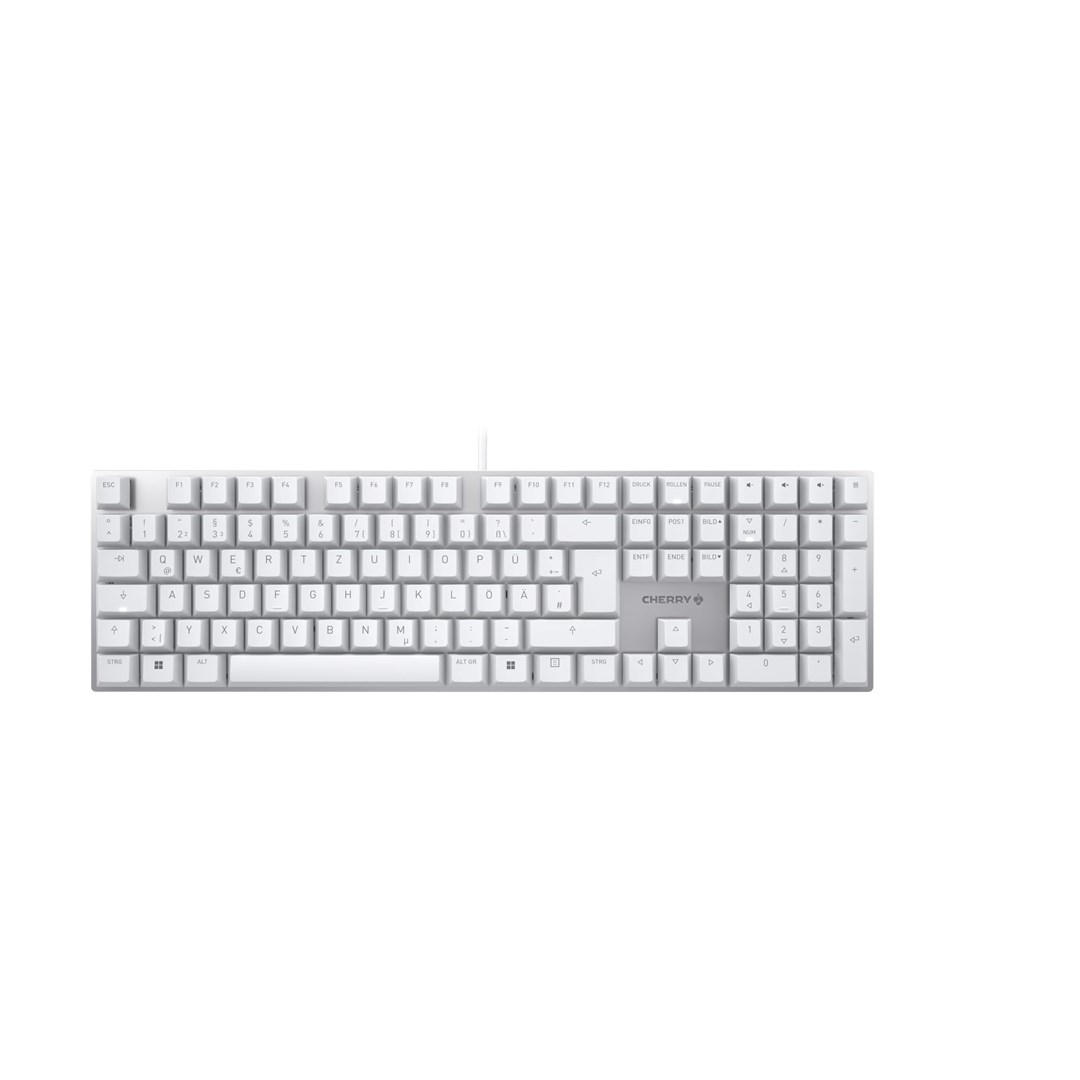 CHERRY KC 200 MX keyboard Universal USB QWERTZ German Silver, White - Afbeelding 2