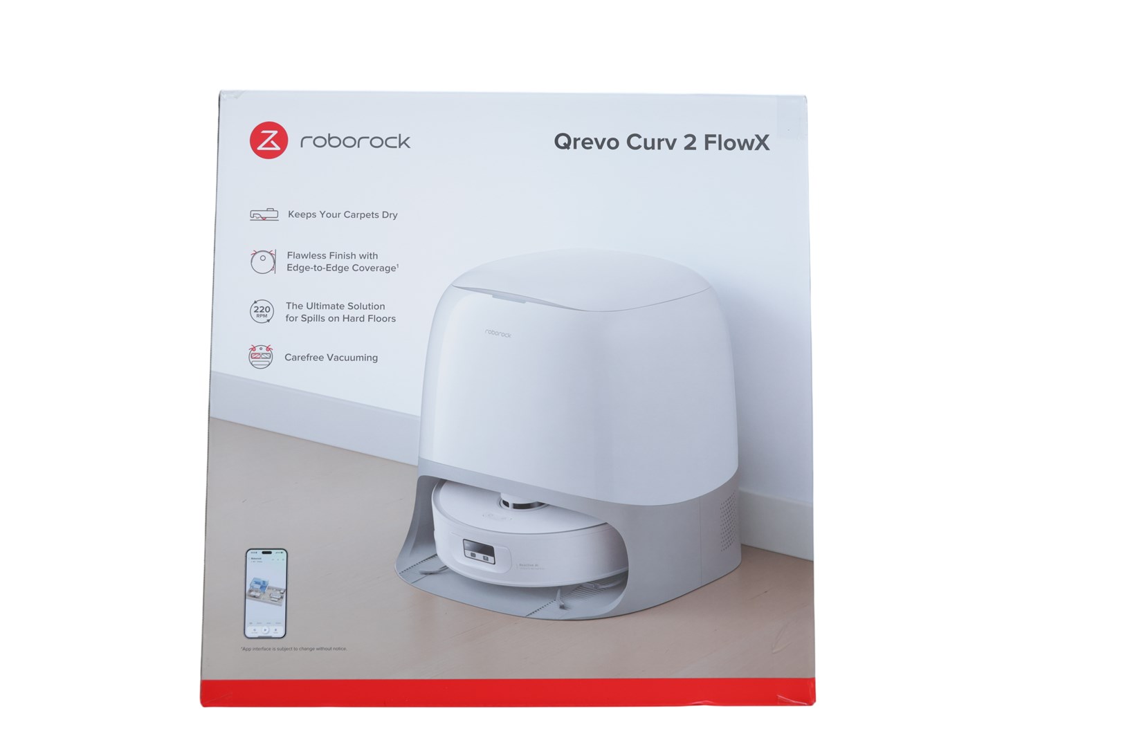 Roborock Qrevo Curv 2 FlowX 0.324 L White - Afbeelding 2